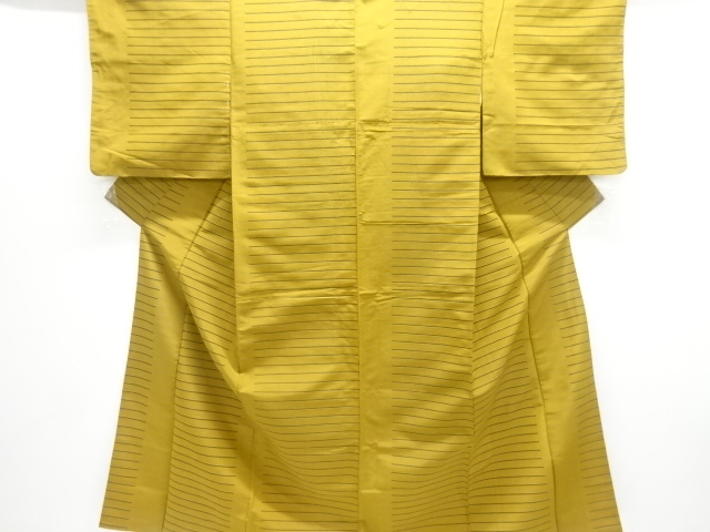 JAPANESE KIMONO / ANTIQUE TAISHO ROMANTIC HORIZONTAL STRIPED WEAVE OME